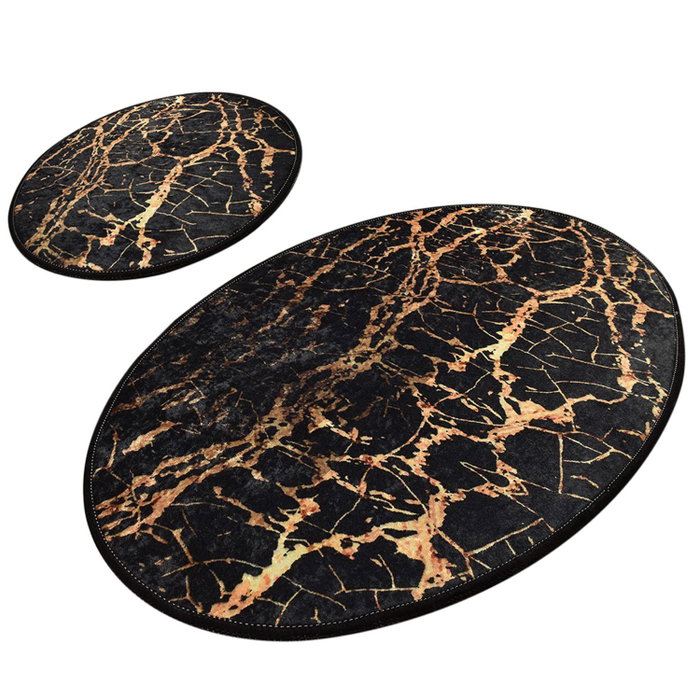 Mijölnir Juego de alfombras de baño Goldes Multicolor, 2 piezas